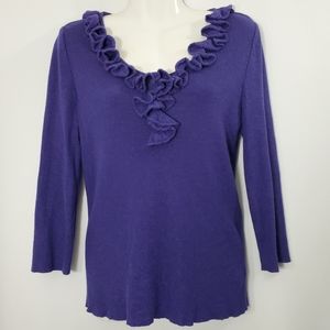 SoCa St. John Ruffled Neck Sweater